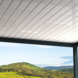 Vue fermée pergola bioclimatique